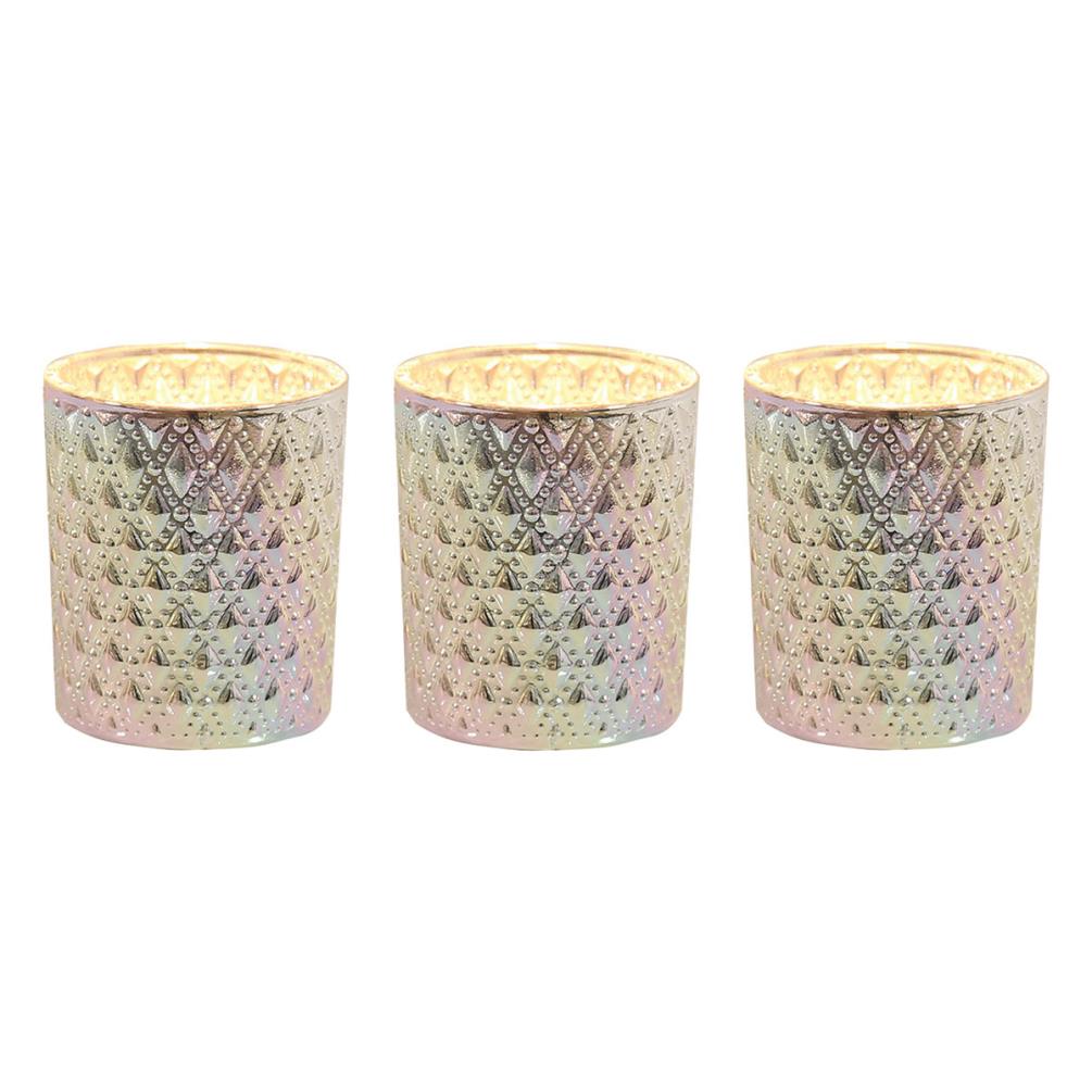 Aroma Silver Lustre 3 Tealight & Votive Holder Set Extra Image 1